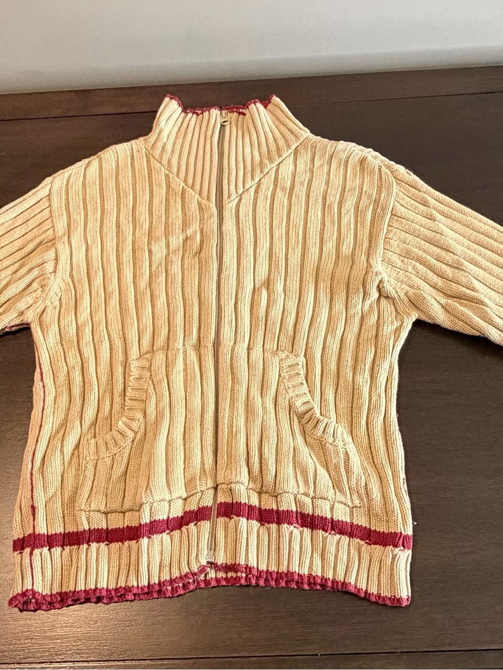 Jacadi Cream Ribbed Zip Jacket - Picture 9 of 10
